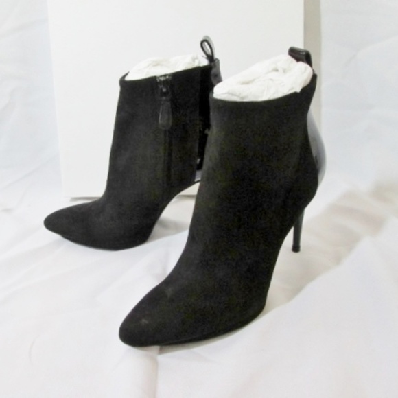 NEW NIB BALENCIAGA SUEDE PATENT Leather Ankle BOOT - Picture 2 of 8